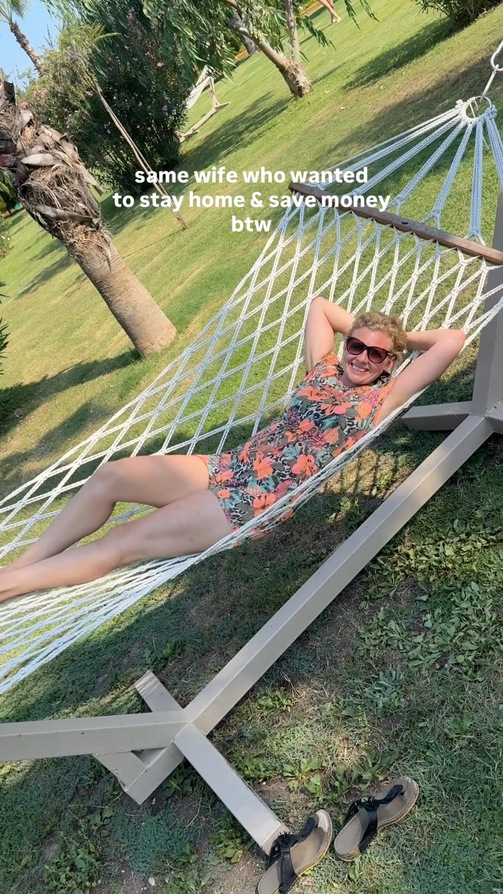 Instagram Reel · 2026-07-22 · Life, when your wife wants to save money… until vacation mode kicks in 🌴🤍 #husba